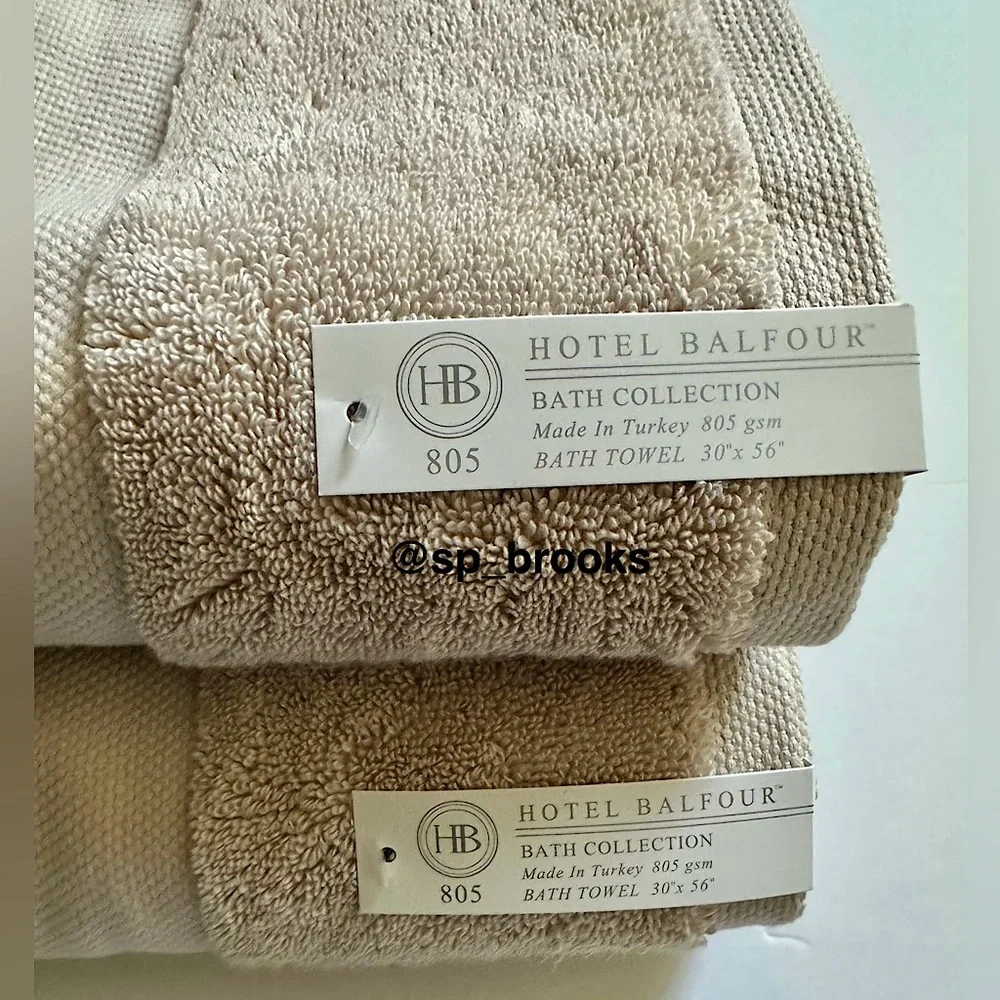 🎁9PC Hotel Balfour Bath Towel Set - Stone - 750 & 805 gsm - Made in Turkey